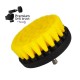 Premium Drill Brush For Professional Cleaning - Medium Soft, Yellow, 10 cm