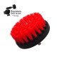 Premium Drill Brush For Professional Cleaning - Stiff, Red, 13 cm