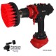 Premium Drill Brush For Professional Cleaning - Stiff, Red, 10cm