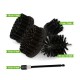 Premium Drill Brush For Professional Cleaning - Ultra Stiff, Black, 13 cm