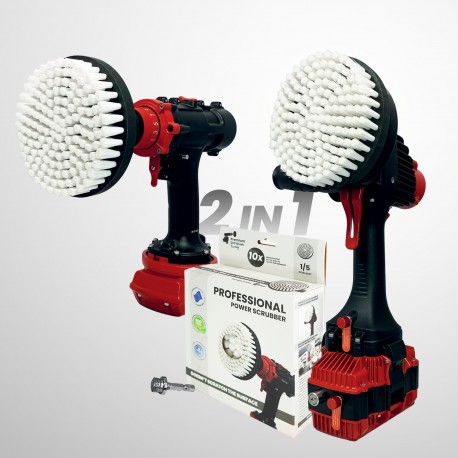 Premium Drill Brush For Professional Cleaning - Extra Soft, White, 15 cm