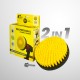 Premium Drill Brush For Professional Cleaning - Medium Soft, Yellow, 13 cm