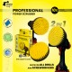 Profesionalus valymo šepetys Premium Drill Brush - vidutiniškai minkštas, geltonas, 13 cm