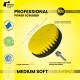 Premium Drill Brush For Professional Cleaning - Medium Soft, Yellow, 13 cm