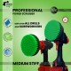 Profesionalus valymo šepetys Premium Drill Brush 2 in 1 - vidutiniškai kietas, žalias, 15 cm