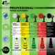 Profesionalus valymo šepetys Premium Drill Brush 2 in 1 - vidutiniškai kietas, žalias, 15 cm