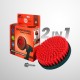 Profesionalus valymo šepetys Premium Drill Brush 2 in 1 - kietas, raudonas, 15 cm