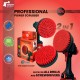 Premium Drill Brush For Professional Cleaning 2 in 1 - Stiff, Red, 15 cm