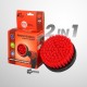 Premium Drill Brush For Professional Cleaning 2 in 1 - Stiff, Red, 10 cm