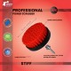 Premium Drill Brush For Professional Cleaning 2 in 1 - Stiff, Red, 10 cm
